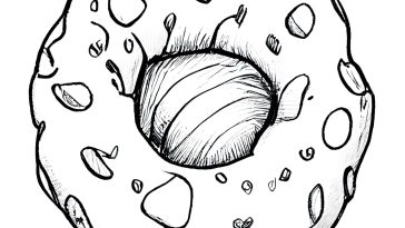 Donut Coloring Pages 4 8