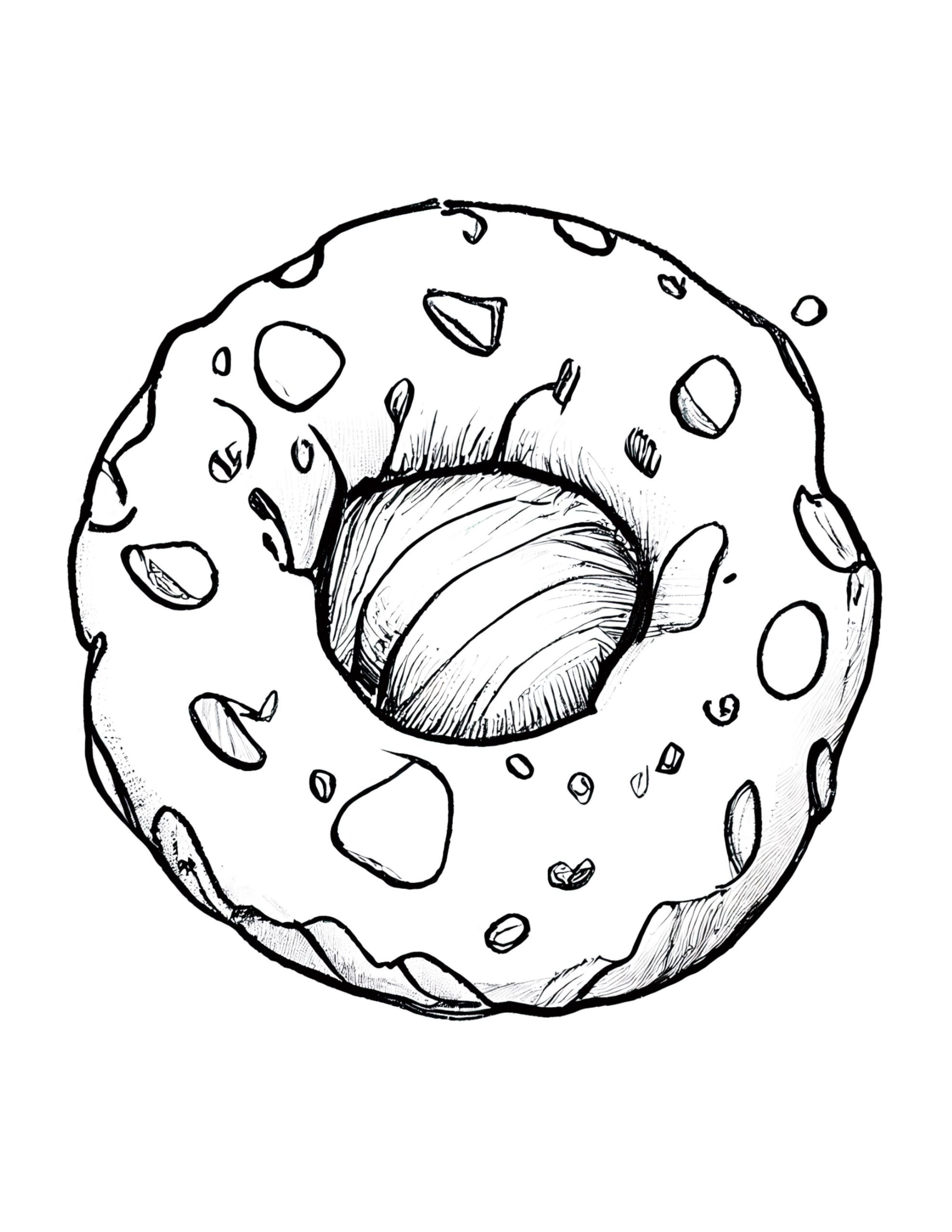 Donut Coloring Pages 4 8