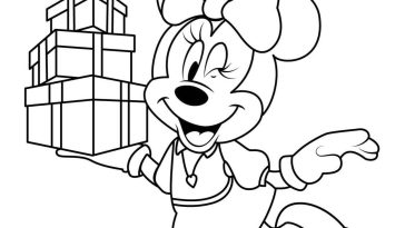minnie mouse coloring page free
