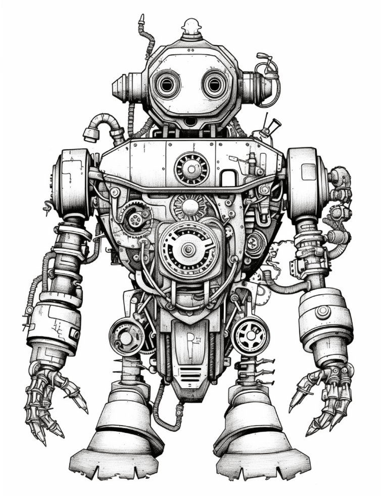 Free printable steampunk coloring pages Page 3 of 9 Happy Color