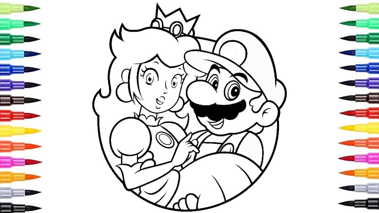 Princess Peach Coloring Page