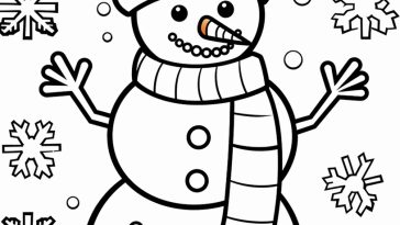 christmas snowman coloring pages