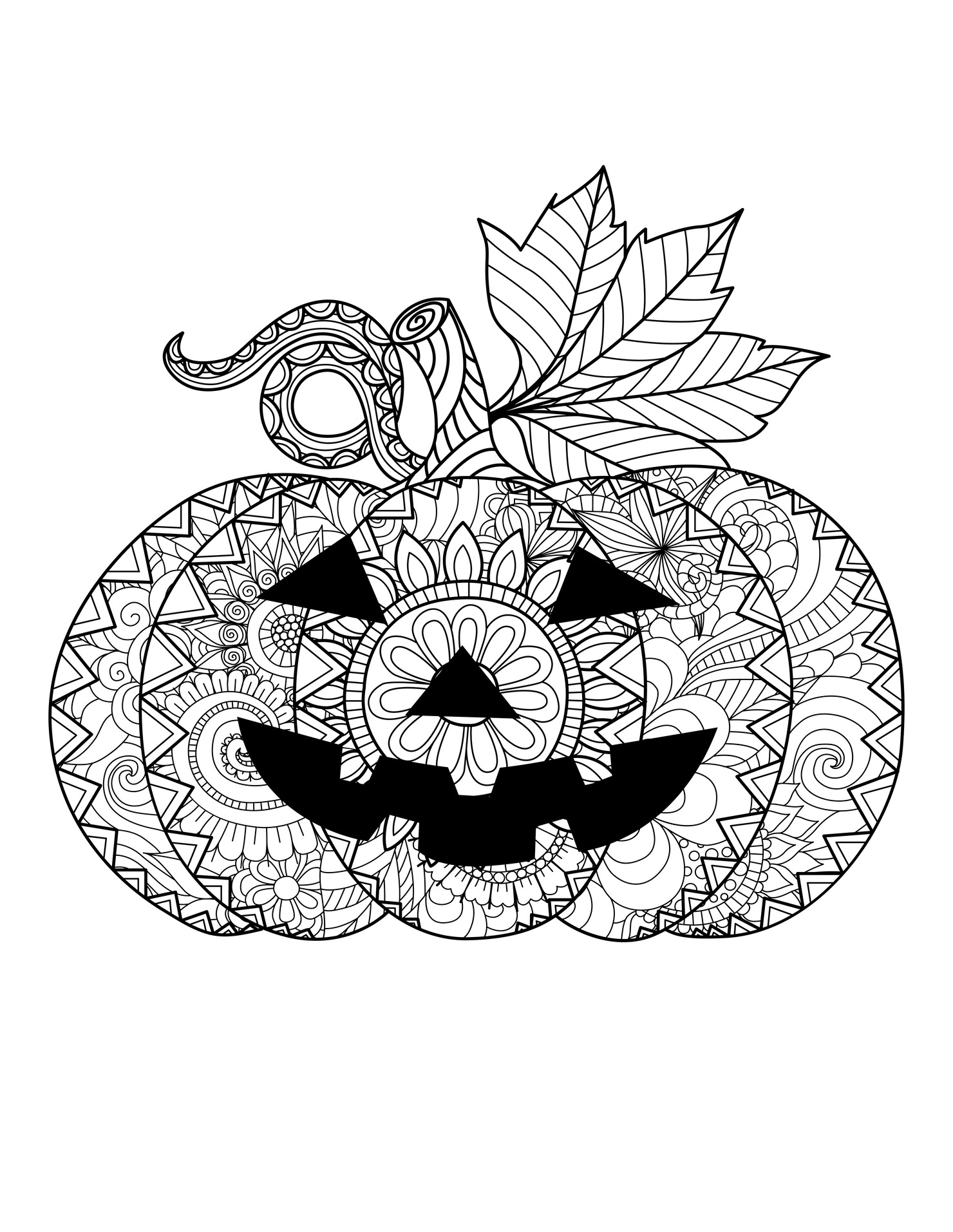 Halloween Coloring Page for Adults