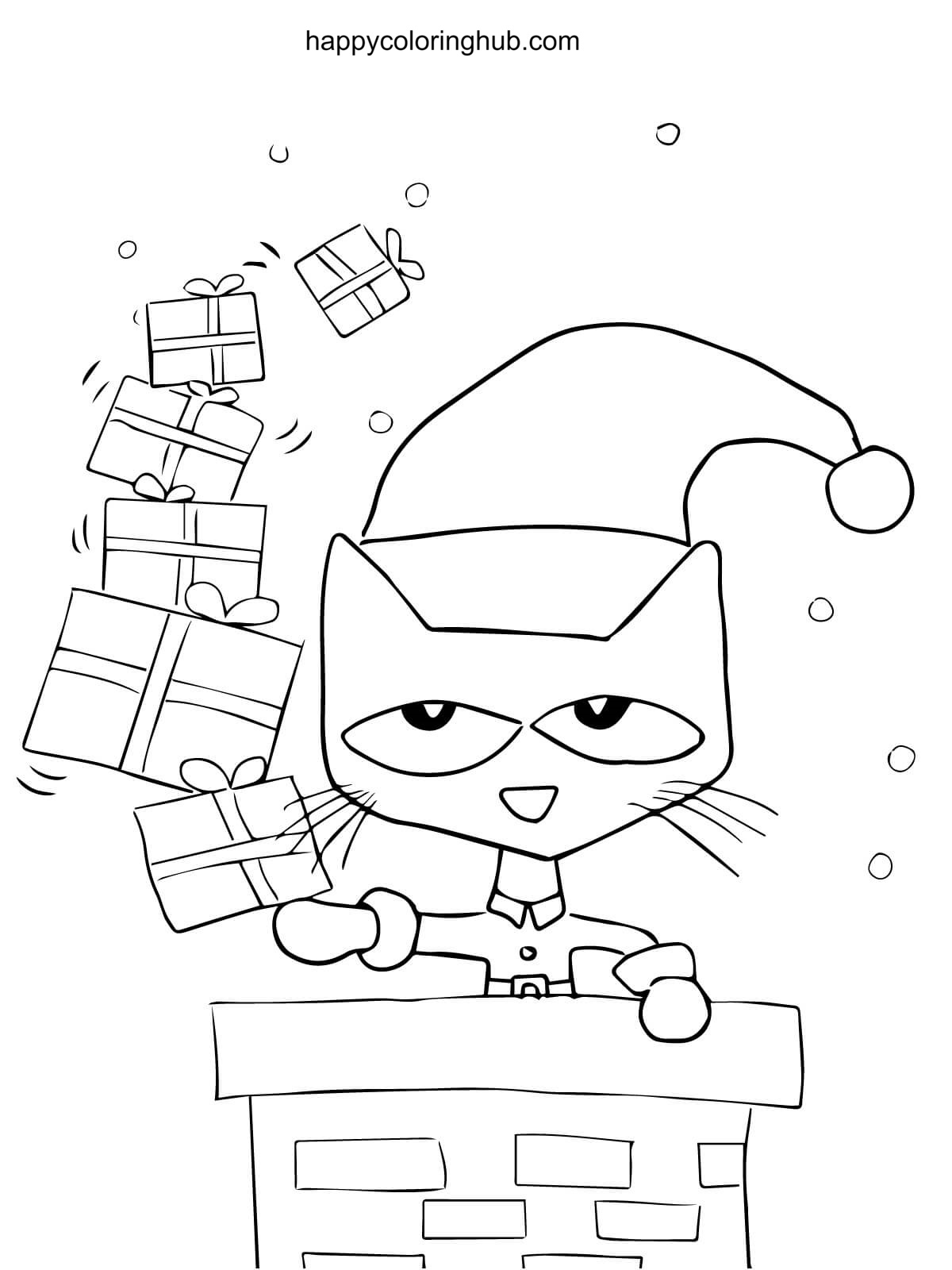 pete the cat coloring page