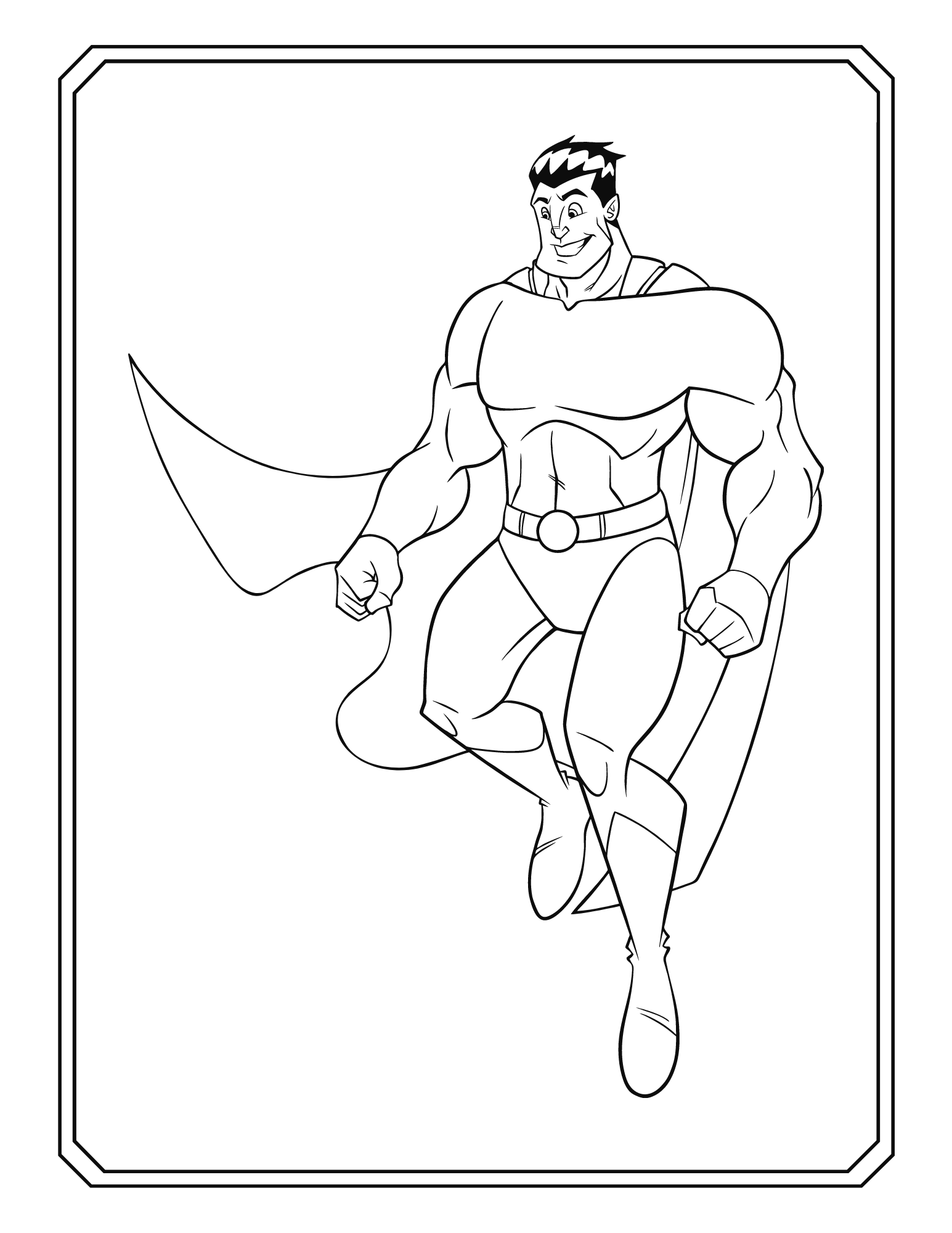 20 Cute Superhero Coloring Pages for Boys