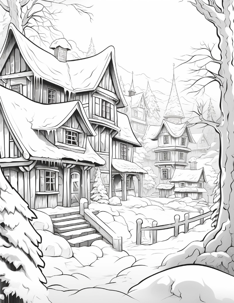 20 Free Christmas Coloring Pages for Adults