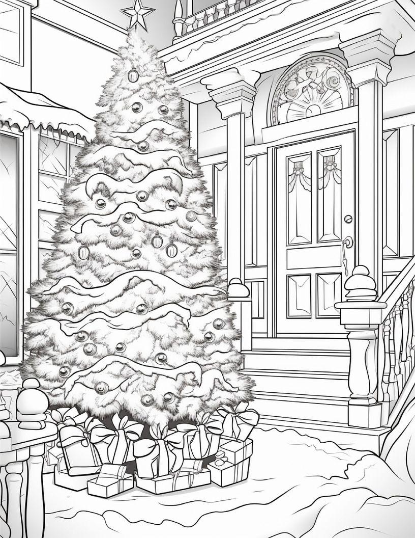 20 Free Christmas Coloring Pages for Adults