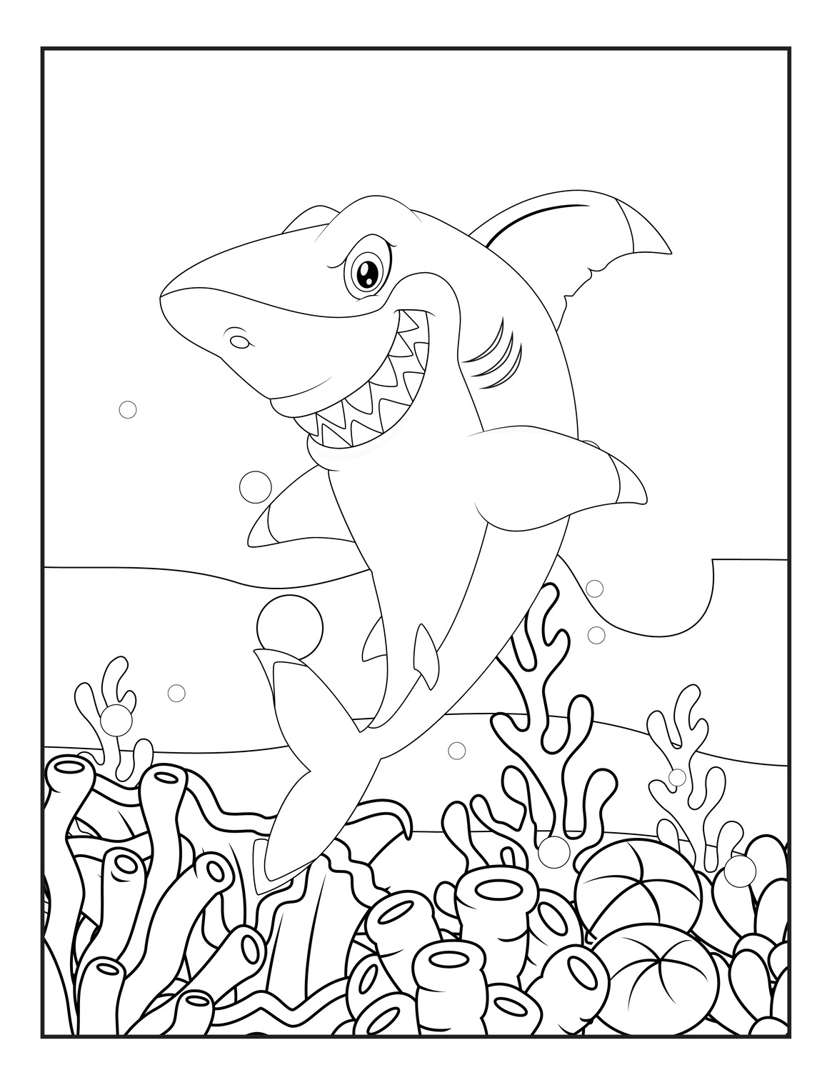 30 Cute Shark Coloring Pages (Printable)