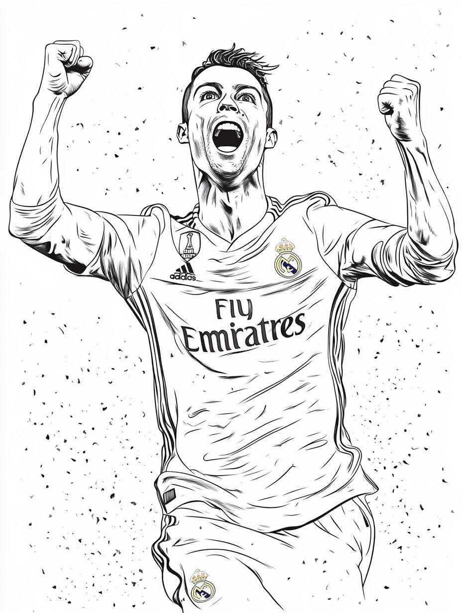 cristiano ronaldo coloring pages