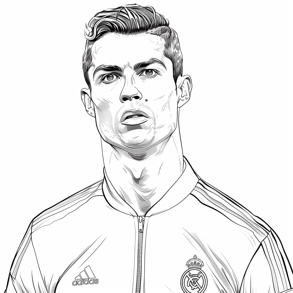 cristiano ronaldo coloring pages