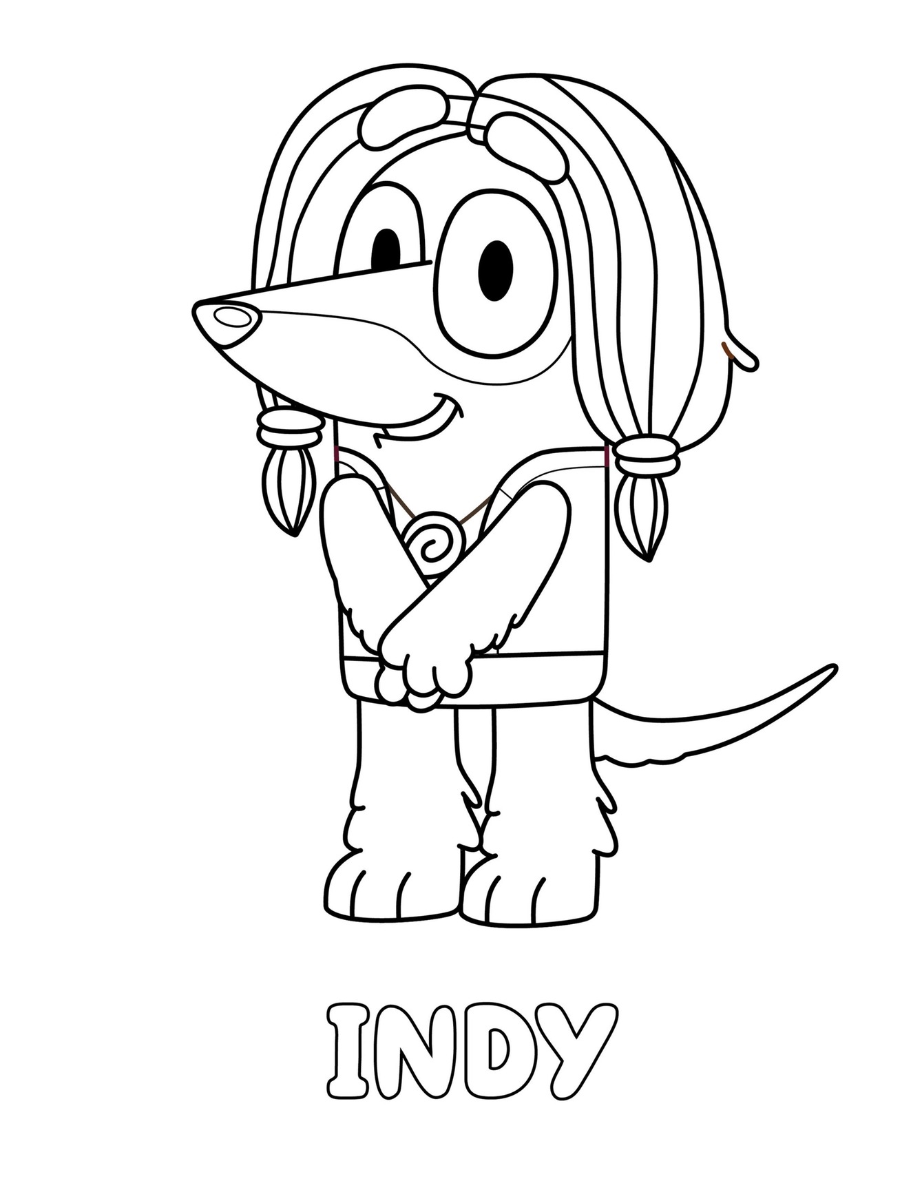 Cute Bluey Friends Coloring Pages