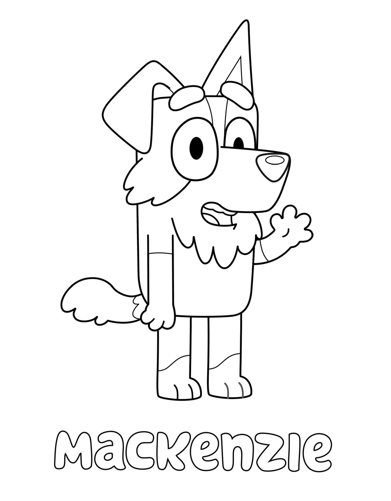 Cute Bluey Friends Coloring Pages