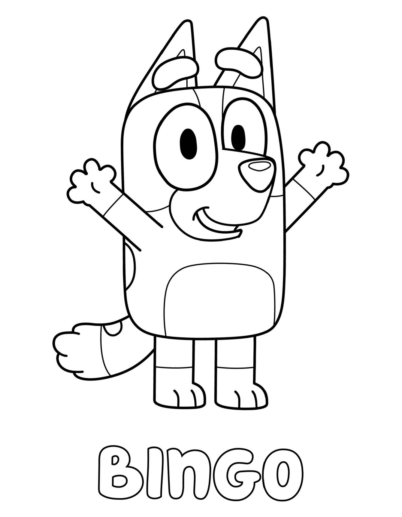 Cute Bluey Friends Coloring Pages