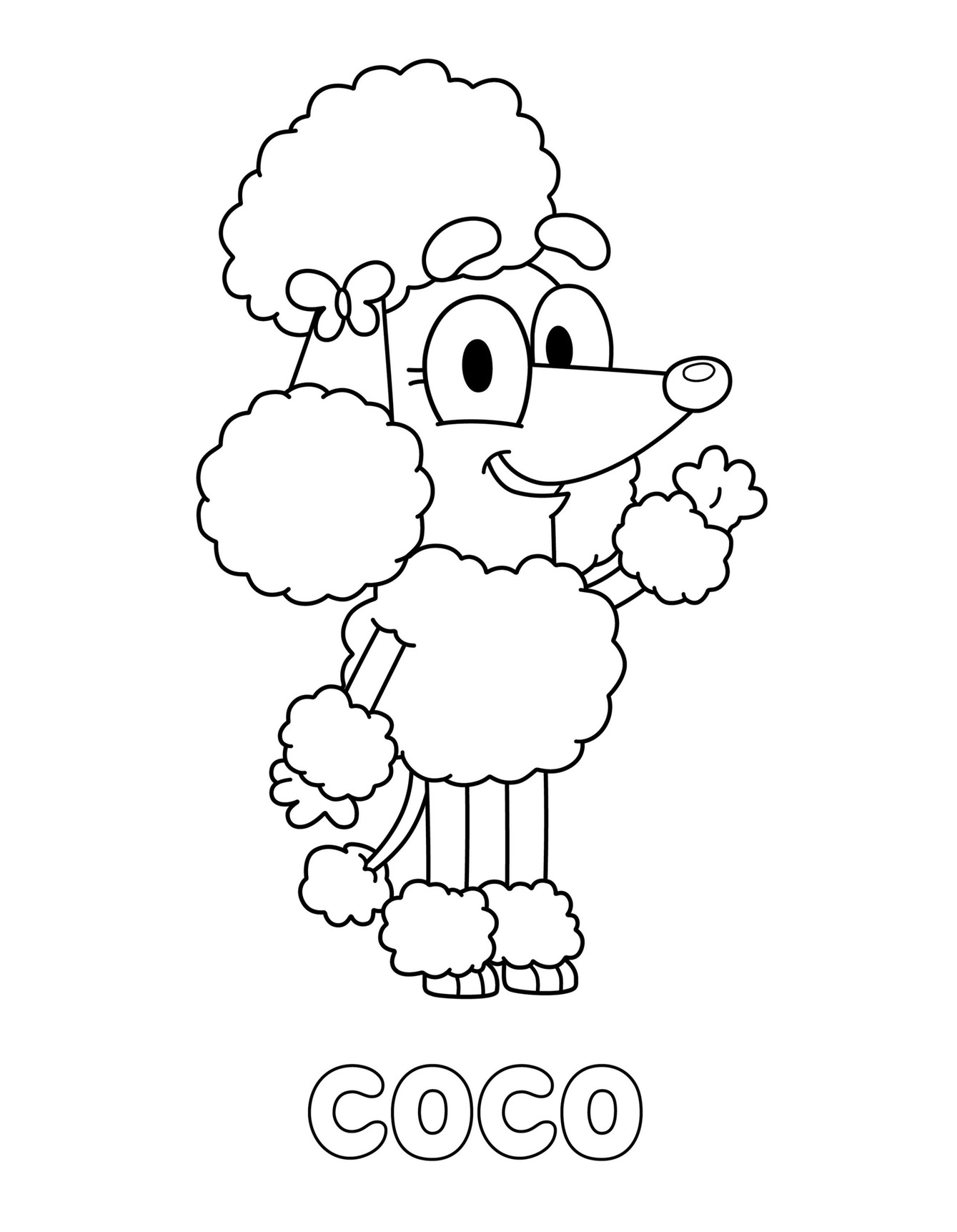 Cute Bluey Friends Coloring Pages