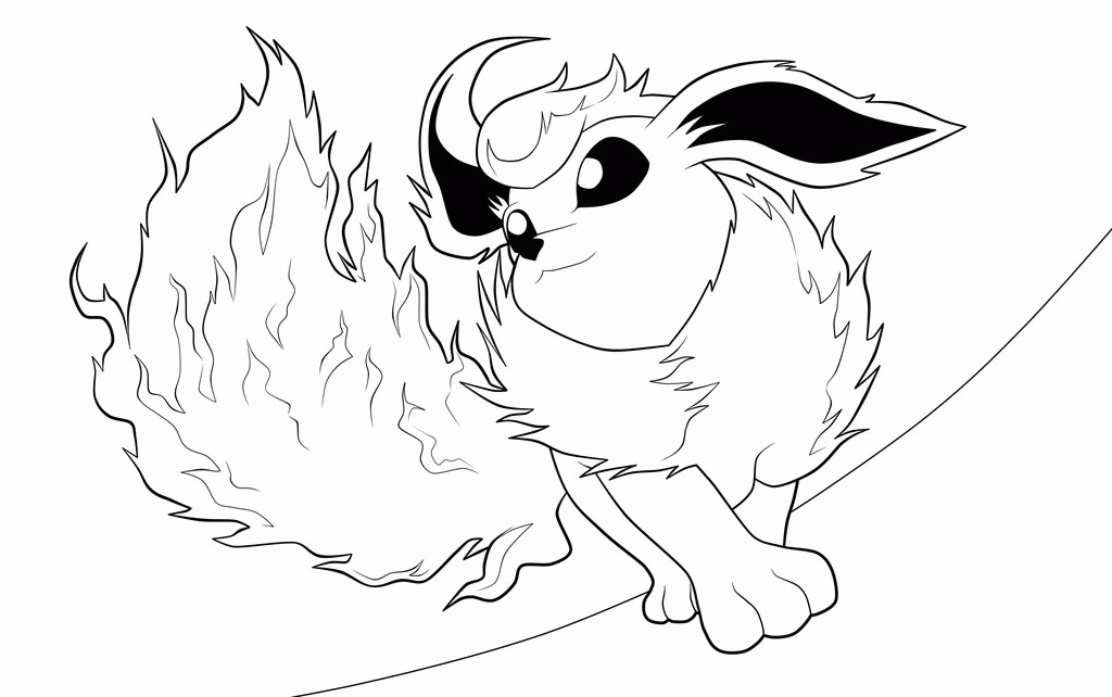 Cute Flareon Coloring Page