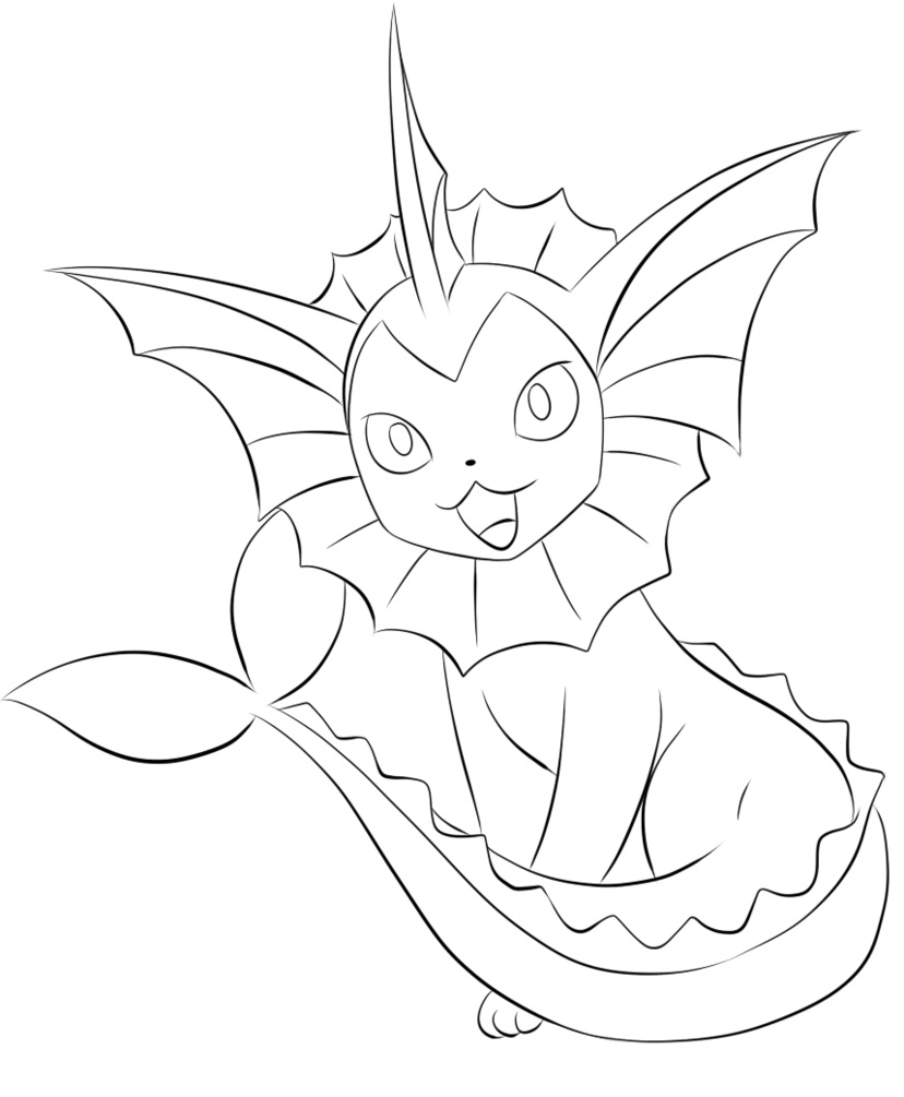 Cute Flareon Coloring Page