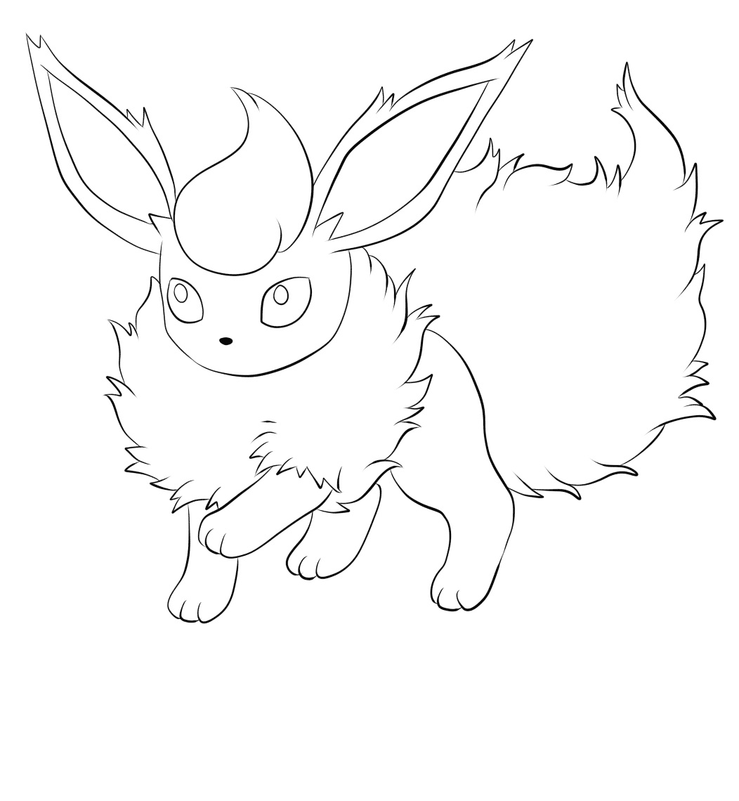 Cute Flareon Coloring Page