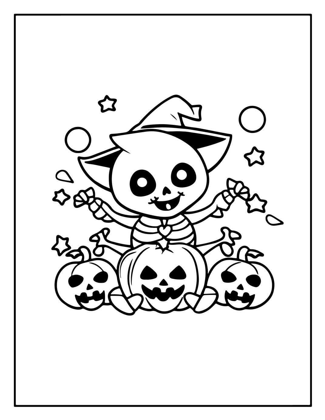 25 Cute Halloween Coloring Pages for Kids