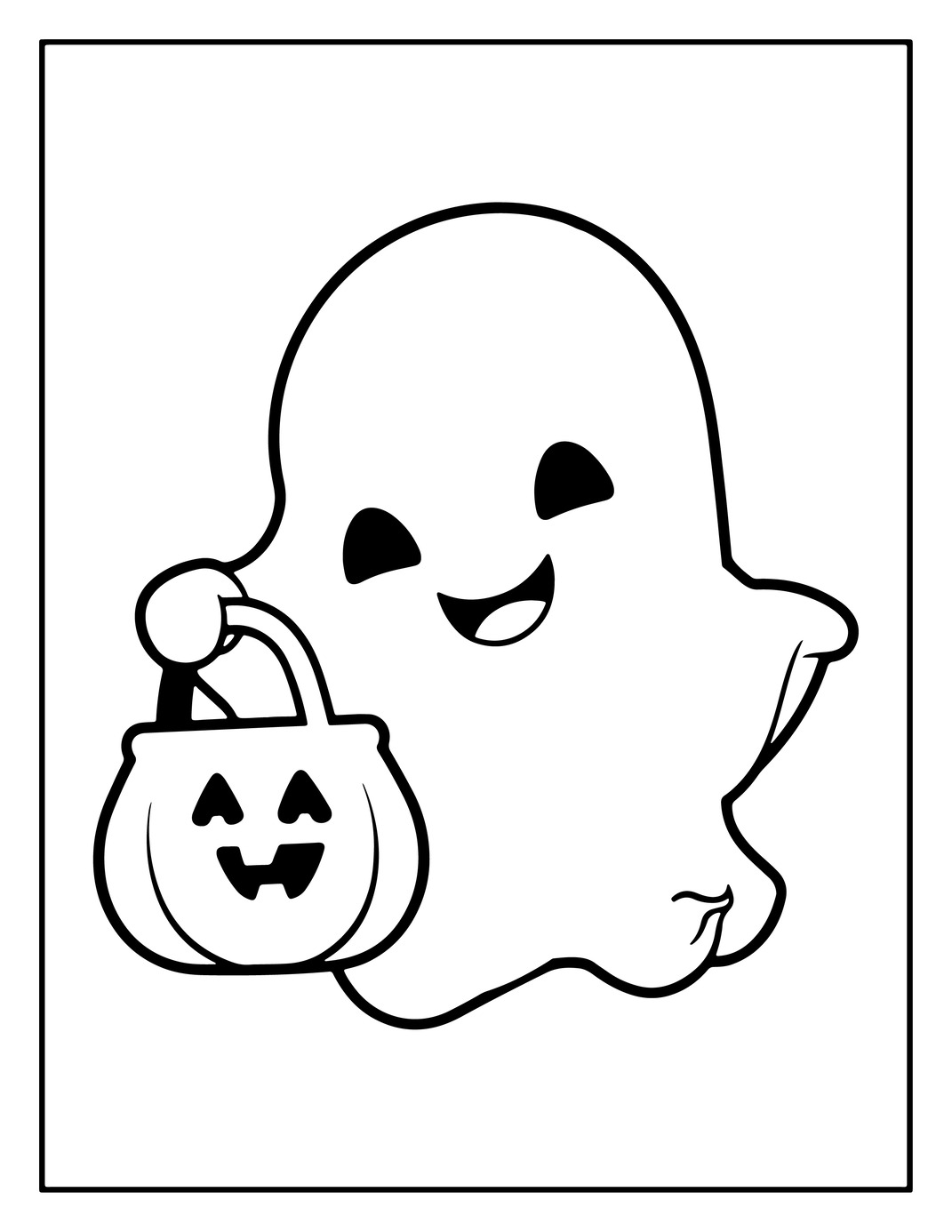 25 Cute Halloween Coloring Pages for Kids