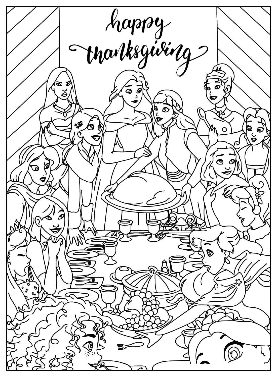 Disney Thanksgiving Coloring Pages