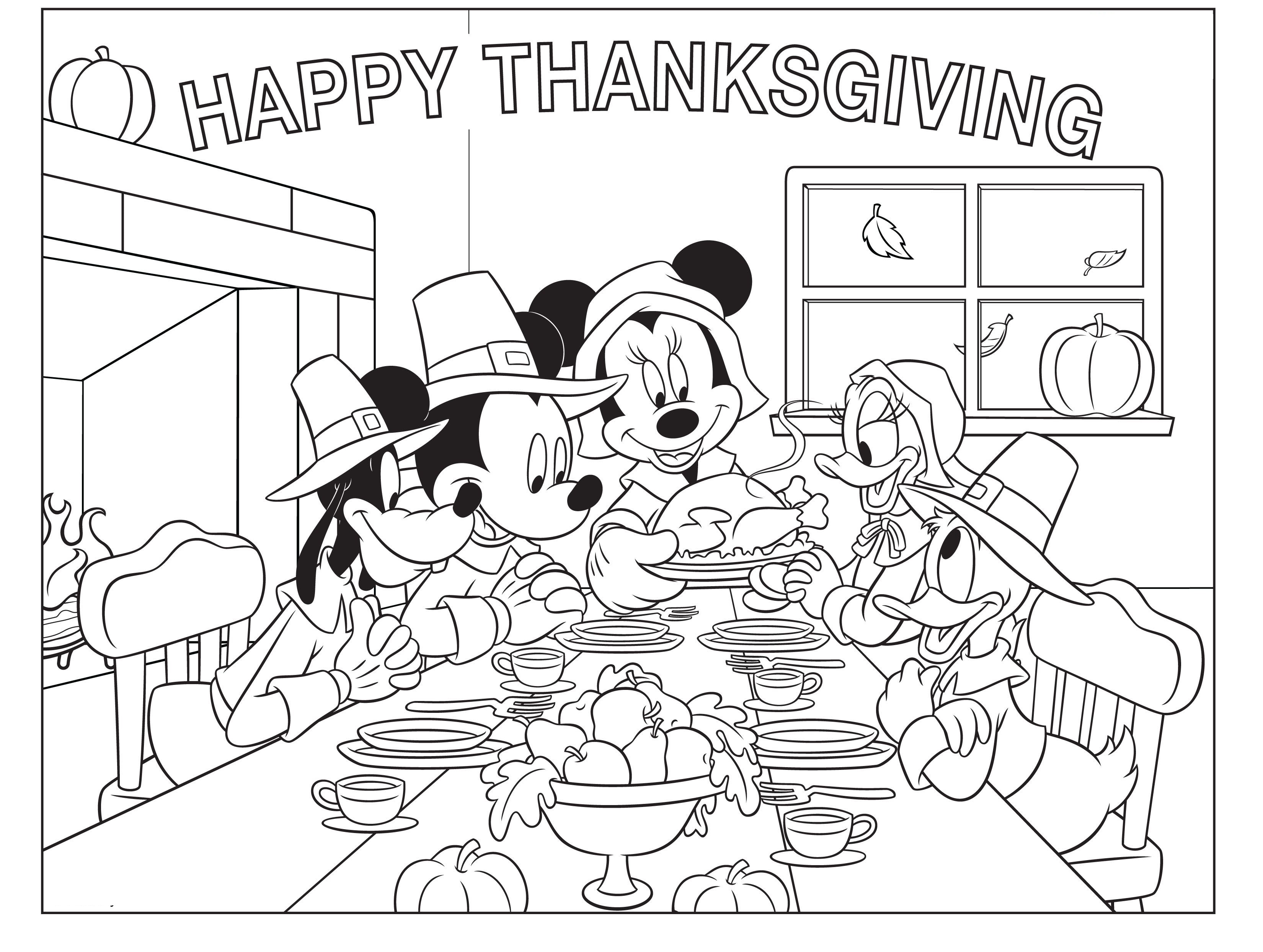 Disney Thanksgiving Coloring Pages 8