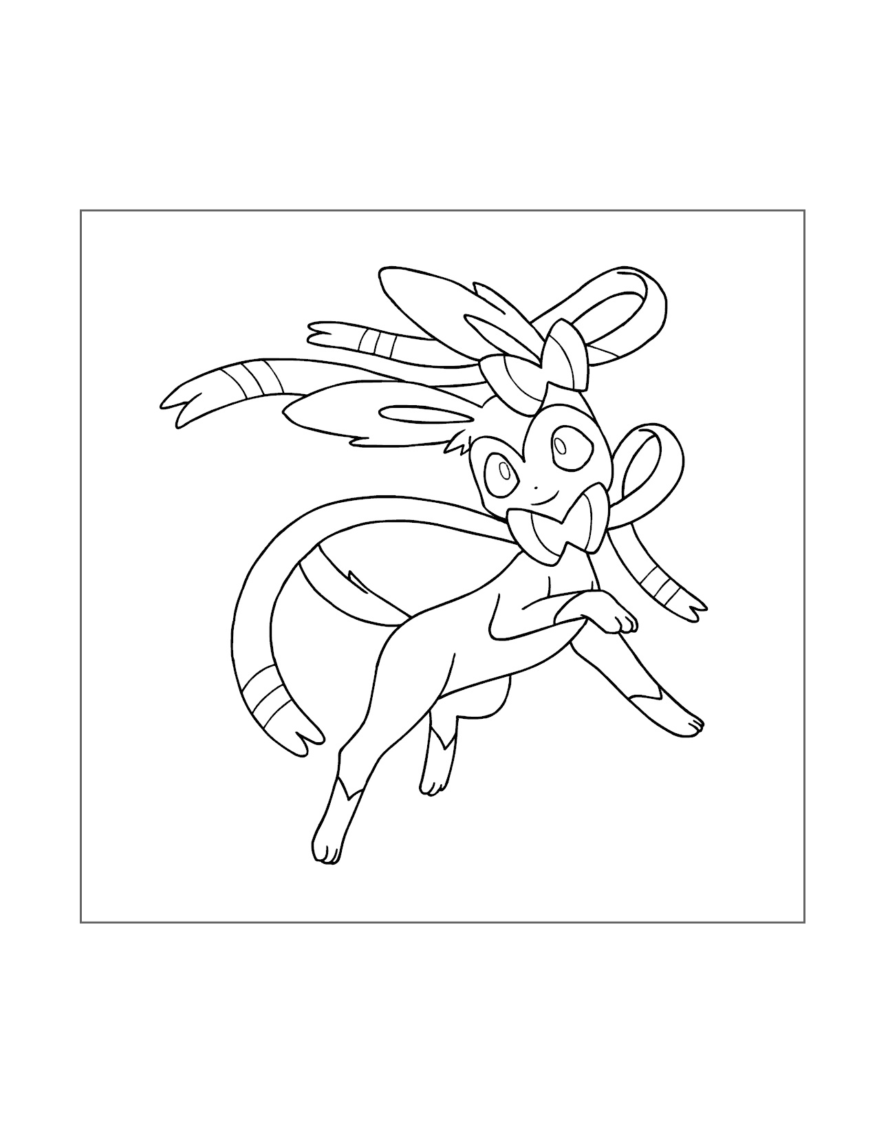 eevee evolutions coloring page