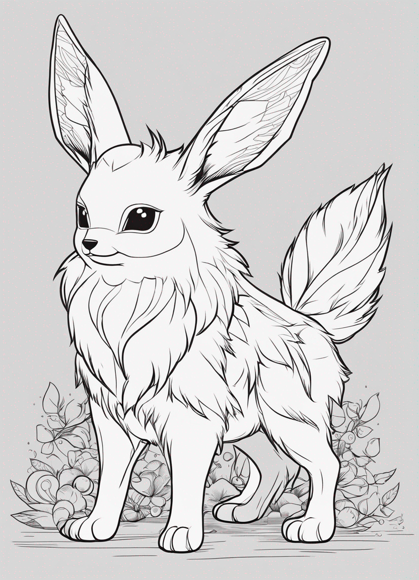 eevee evolutions colouring page