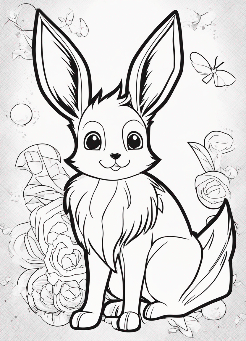 eevee evolutions colouring page