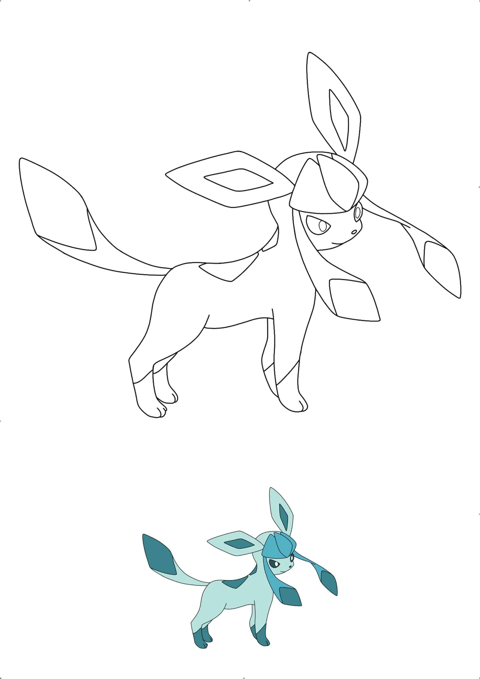 eevee evolutions colouring page