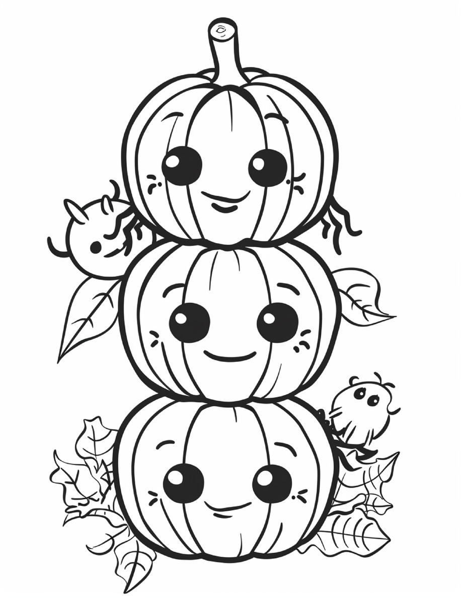 Halloween Pumpkin Coloring Pages for Kids