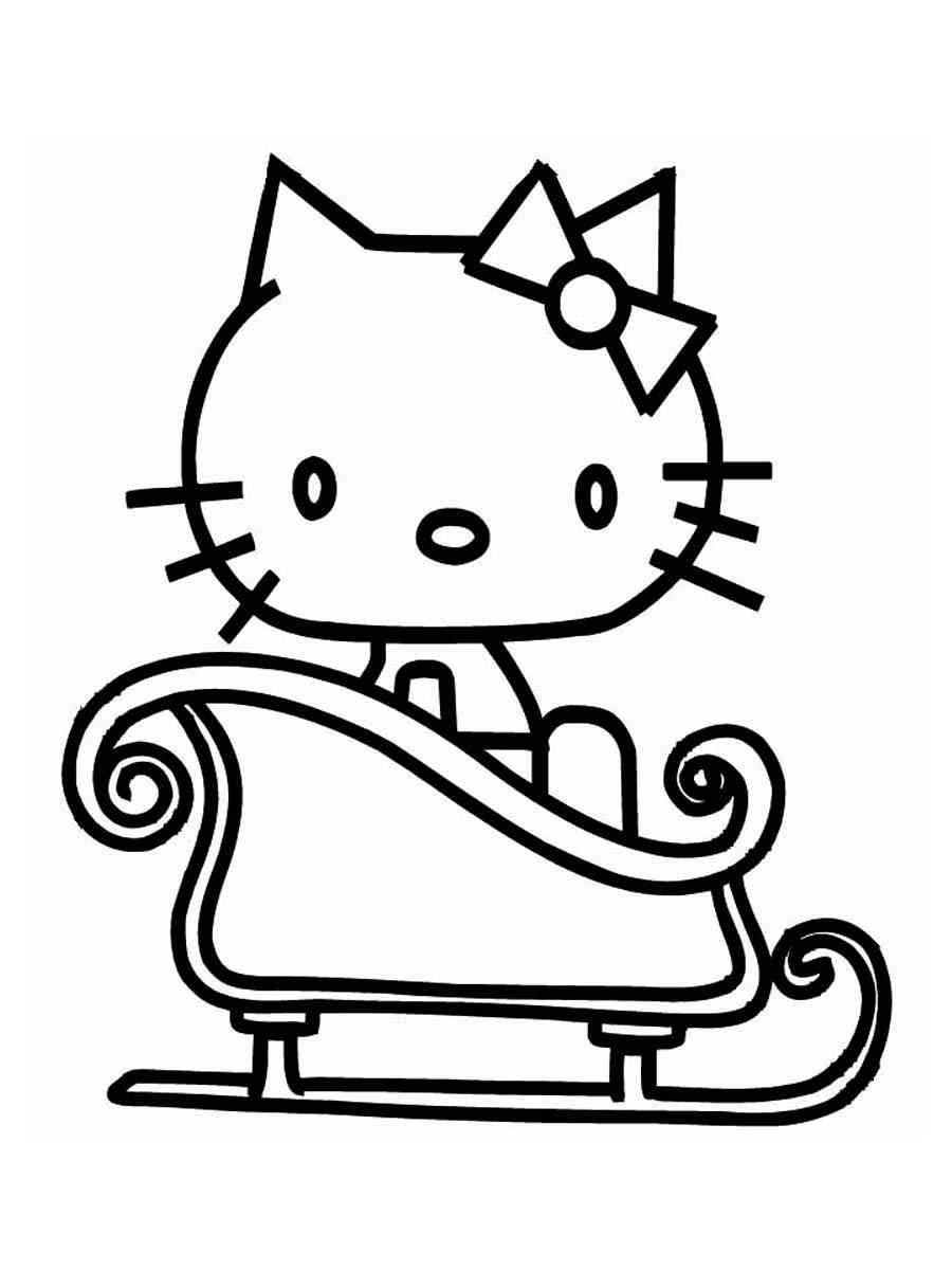 Hello Kitty Christmas Coloring Pages