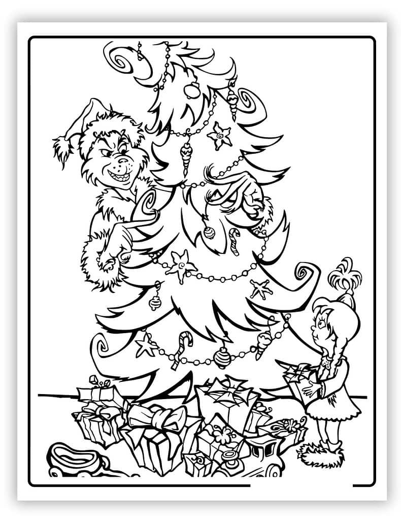 grinch christmas coloring pages