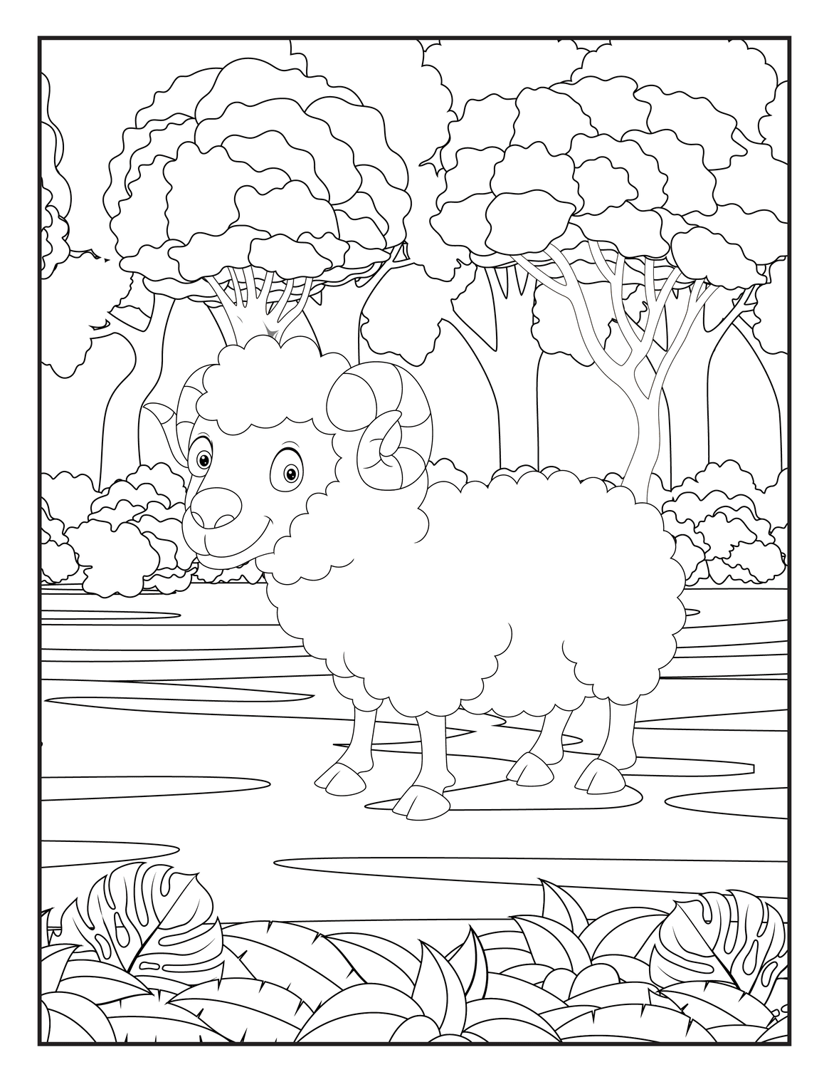 Sheep Coloring Pages for Kids