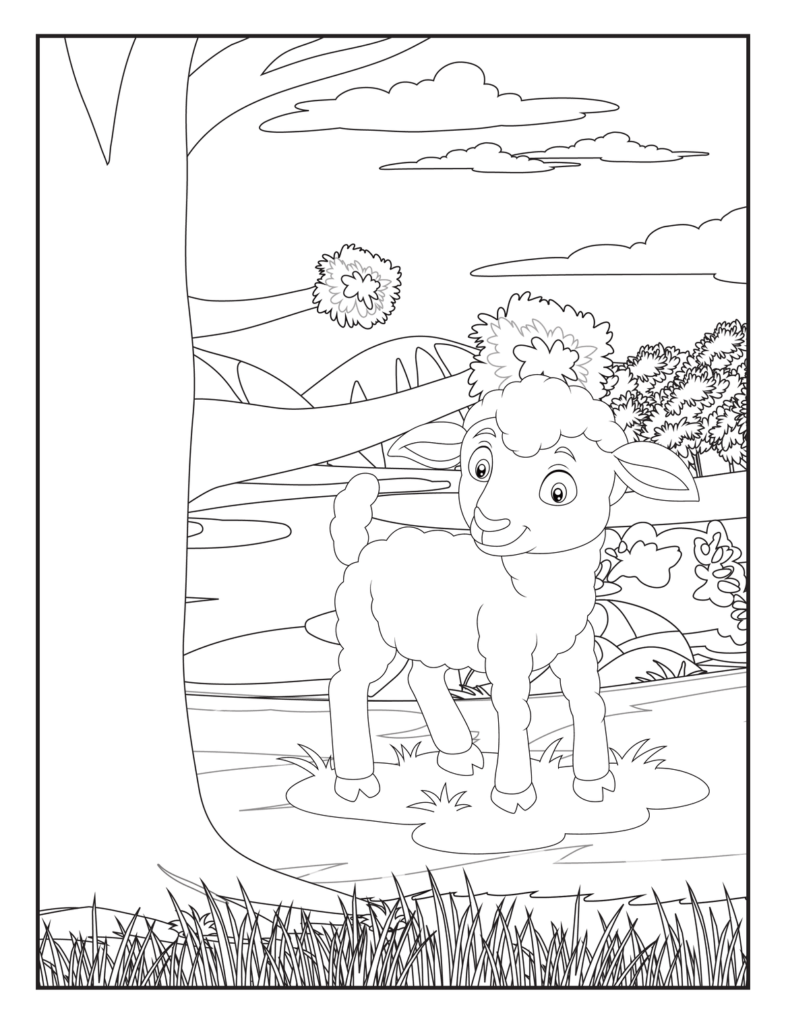 Sheep Coloring Pages for Kids