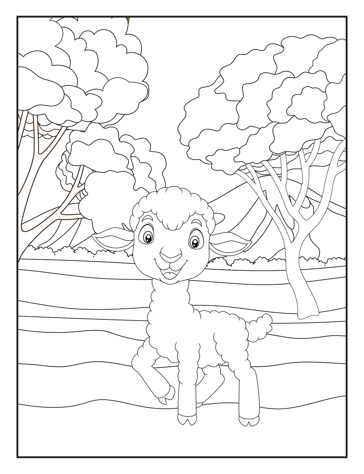 Sheep Coloring Pages for Kids