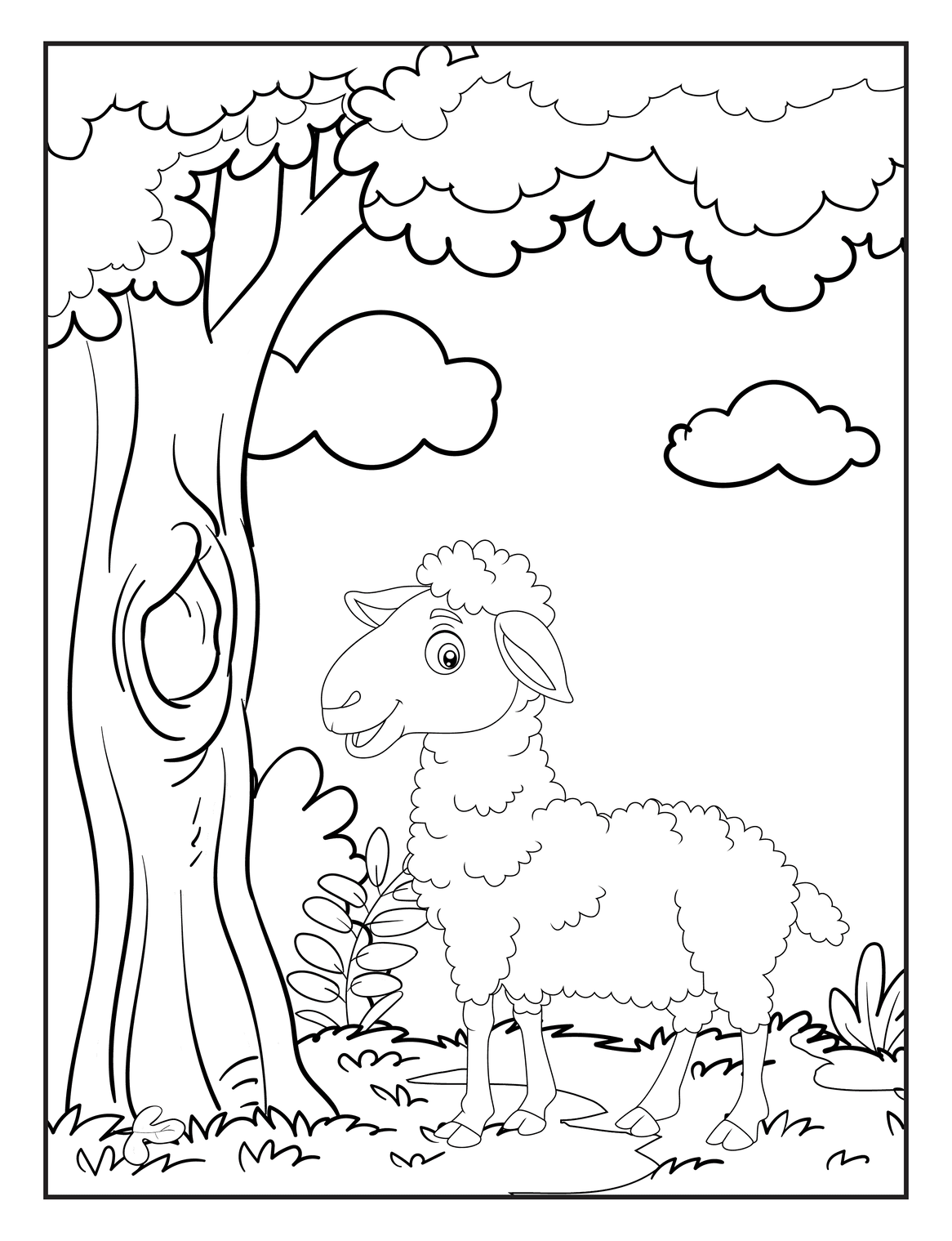 Sheep Coloring Pages for Kids