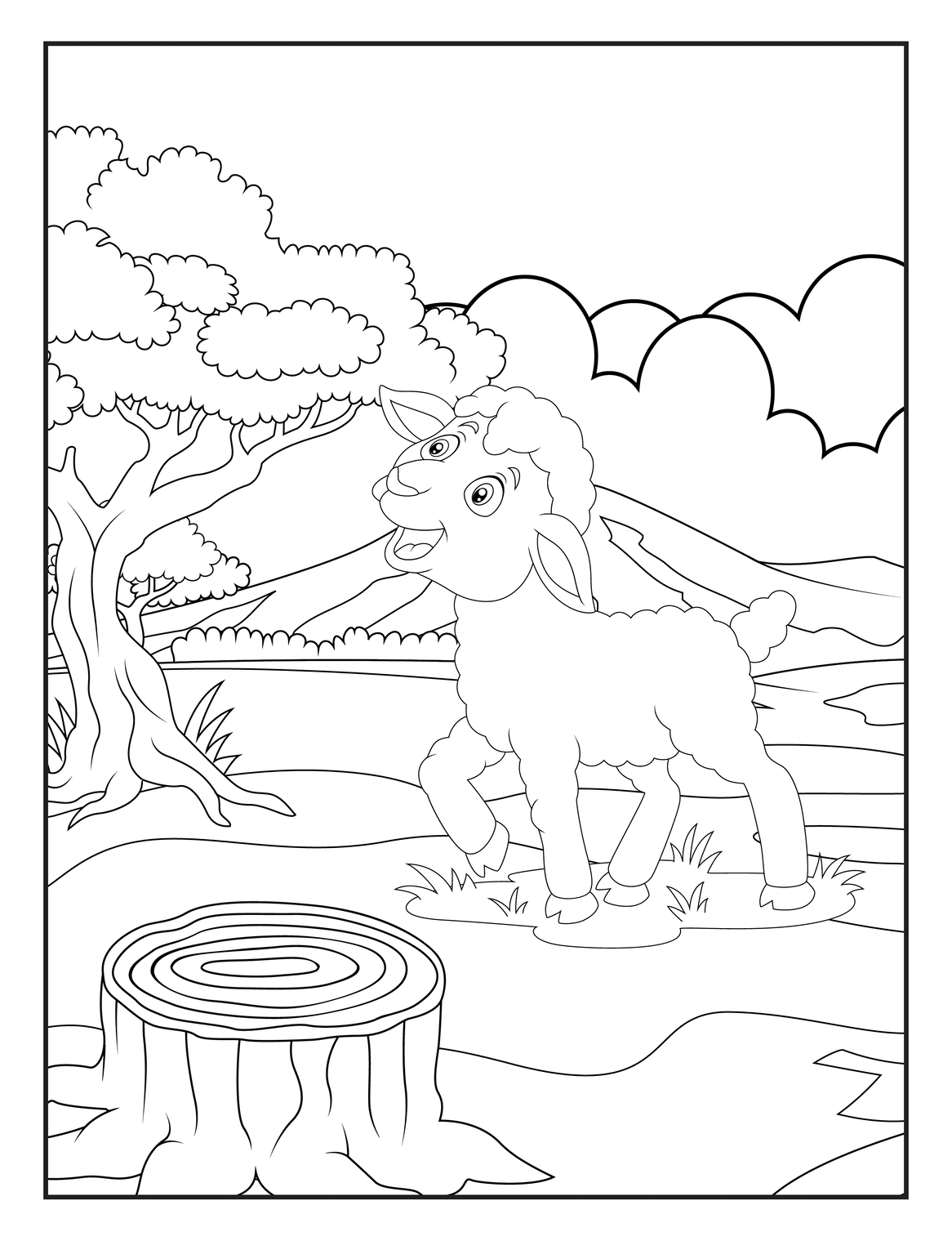 Sheep Coloring Pages for Kids