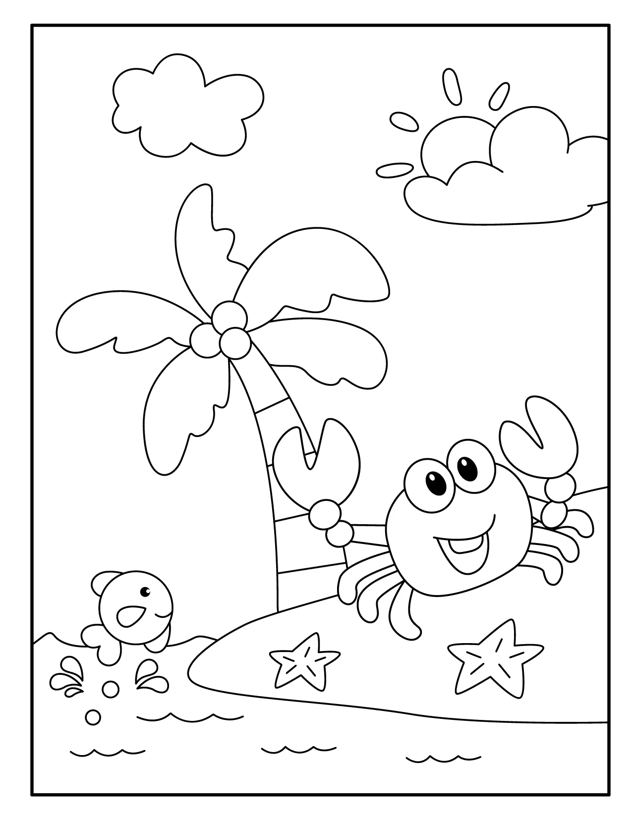 20 Cute Crab Coloring Pages for Kids (4)