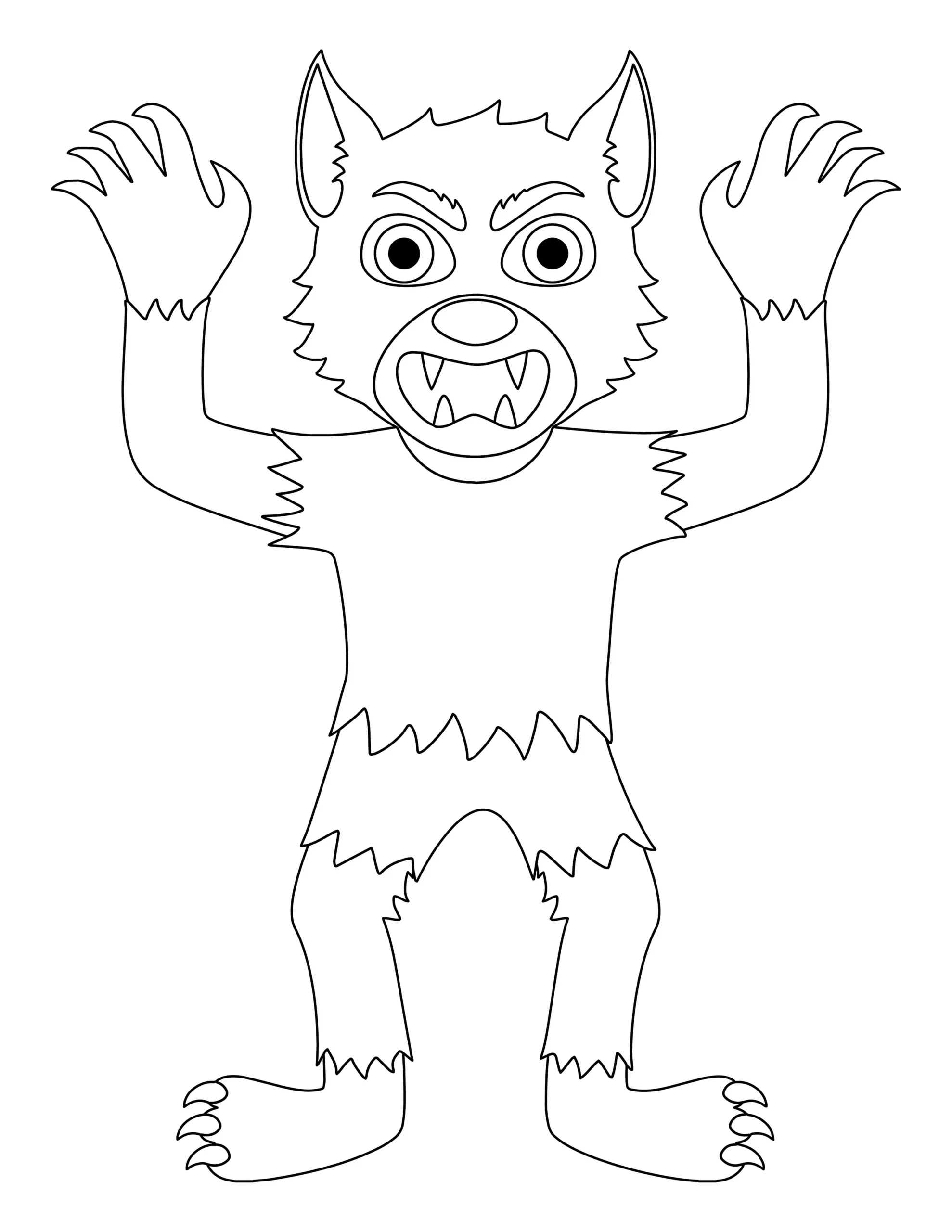 20 Werewolf Coloring Pages for Kids (1)