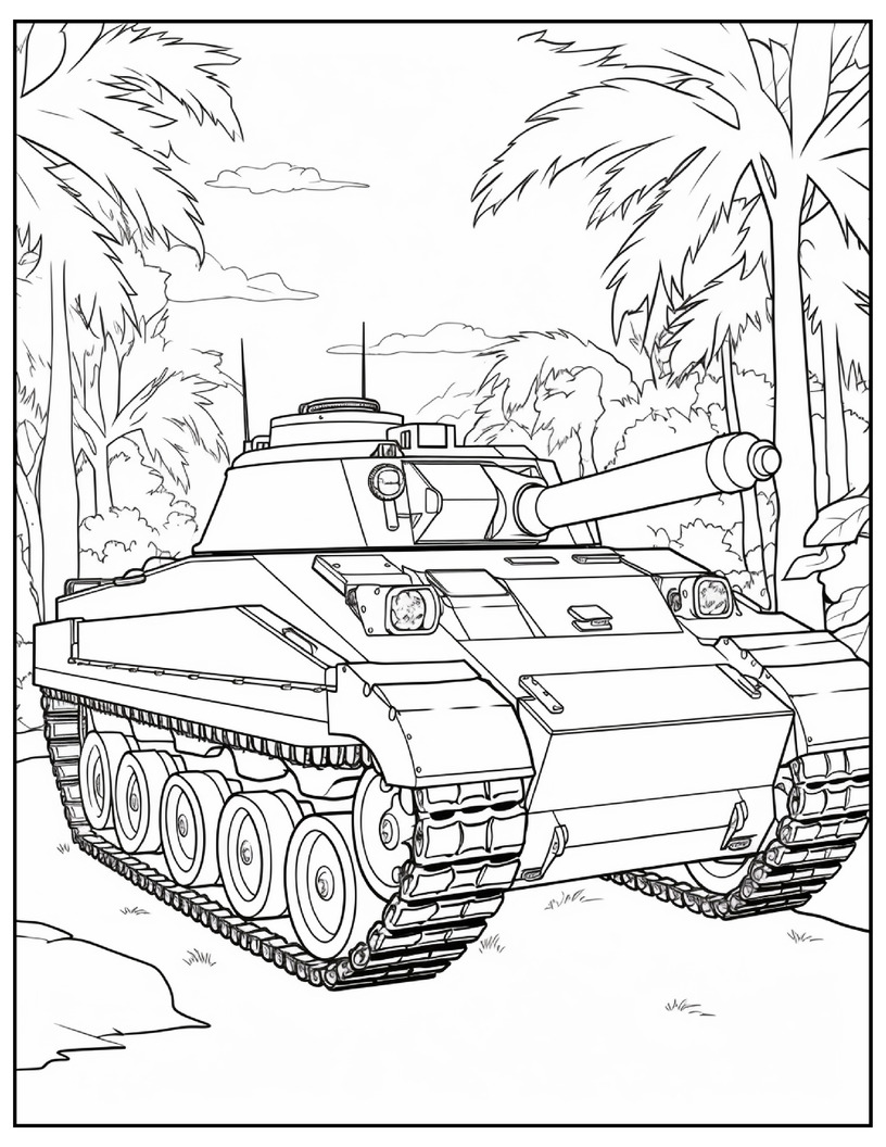 Army Tank Coloring Pages-79