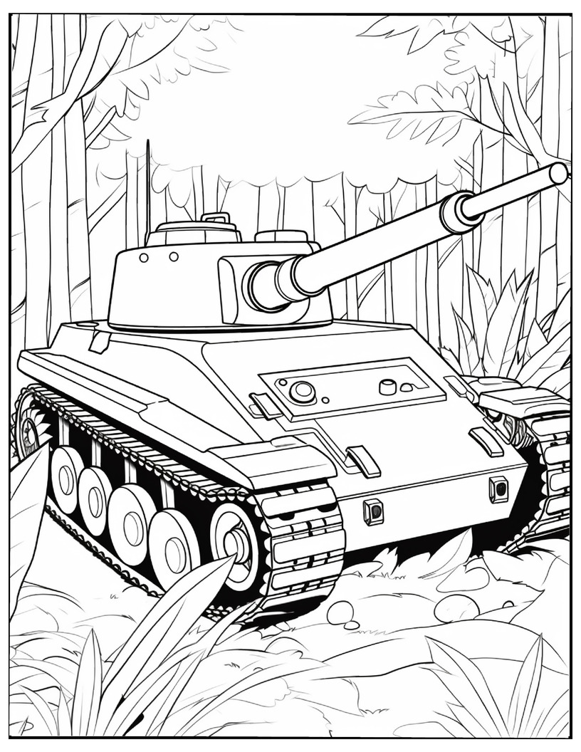 Army Tank Coloring Pages-79