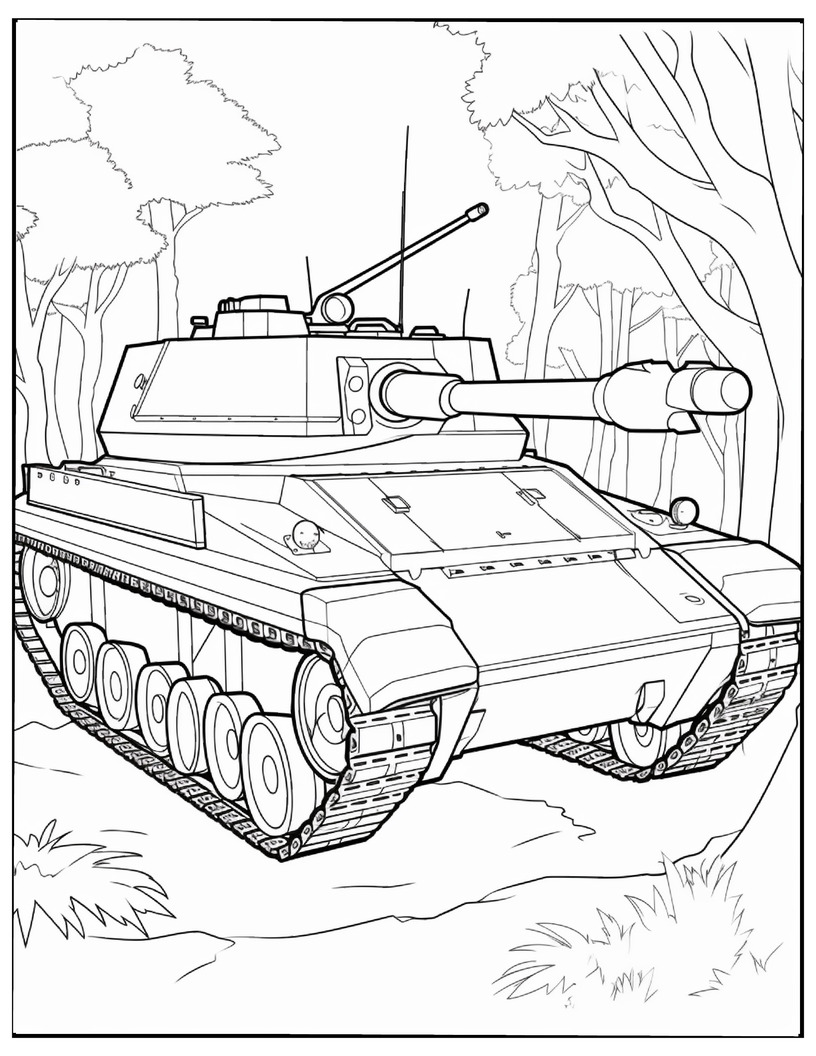 Army Tank Coloring Pages-79