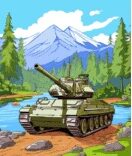 Army Tank Coloring Pages for Adults