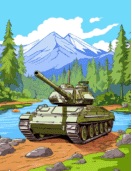 Army Tank Coloring Pages for Adults