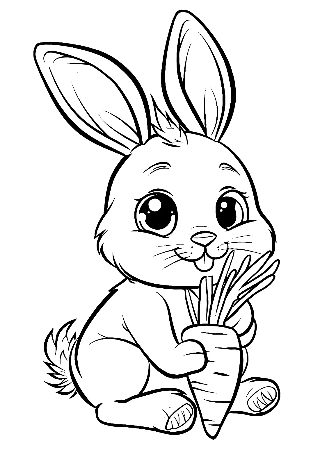 Carrot Coloring Page for Kids