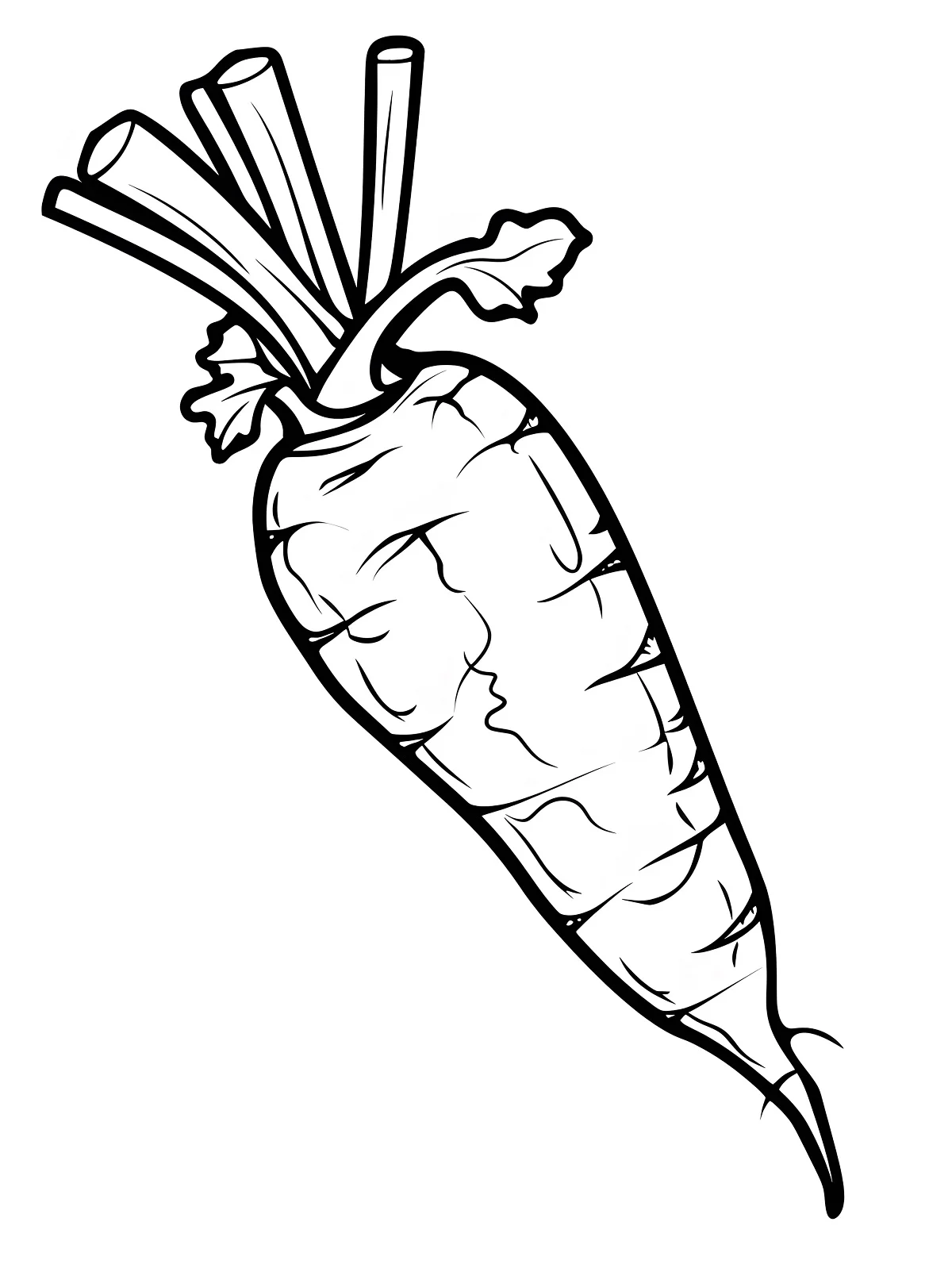 Carrot Coloring Page for Kids