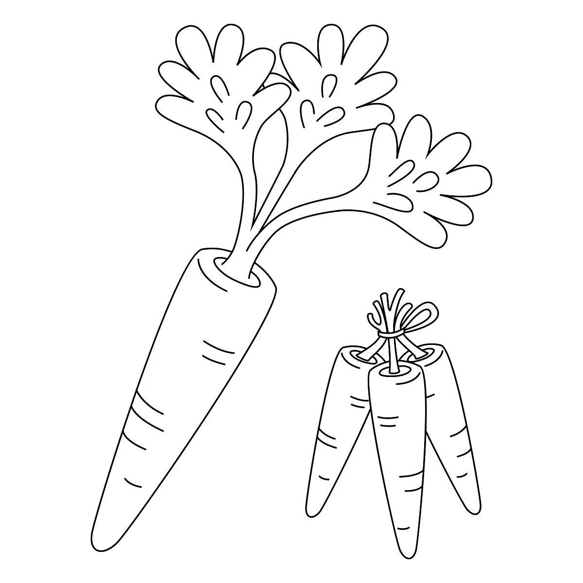 Carrot Coloring Page for Kids