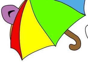 Coloring Cute Umbrella Rainbow