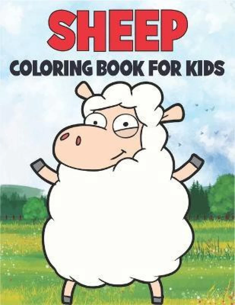 Cute Sheep Coloring Page for Kids