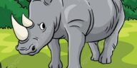 Free Cute Rhino Coloring Page for Kids (1)